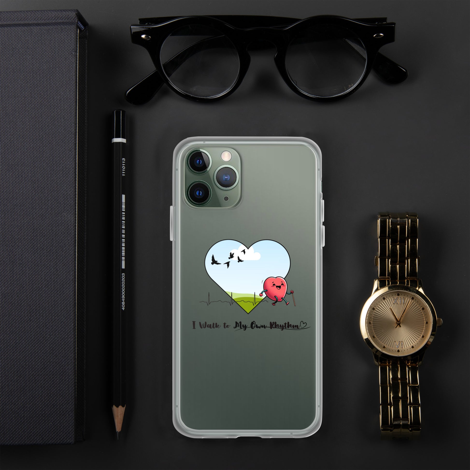 a phone case with a picture of two birds on it