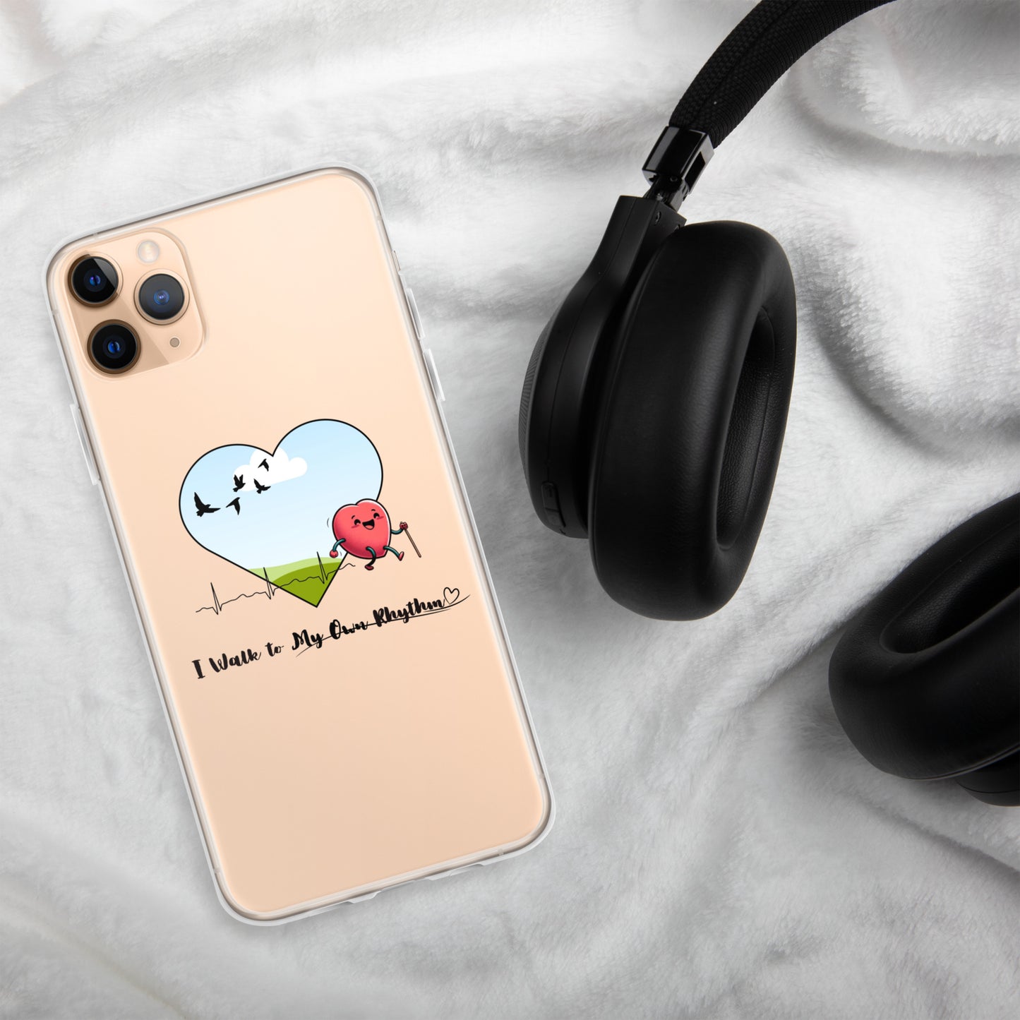 a phone case with a picture of a ladybug on it